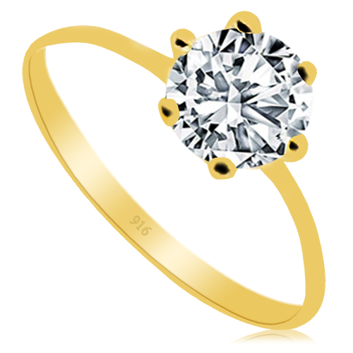 Cigold 22 Ayar Tektaş Yüzük K1YZK0206000598