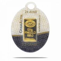 0,5 Gram 24 Ayar Külçe Altın