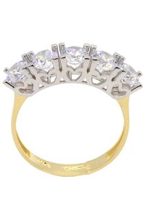 Cigold 14 Ayar Altın Beştaş Yüzük OA-15K2YZK0275015939