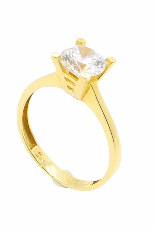 Cigold Tektaş Yüzük 14 Ayar Altın 2,41 Gr OA-6344
