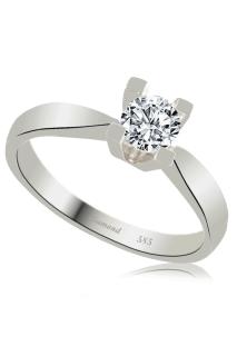 Cigold 14 Ayar Tektaş Pırlanta Yüzük OA-PYZK900004