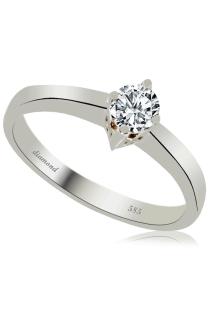 Cigold 14 Ayar Tektaş Pırlanta Yüzük OA-PYZK900026