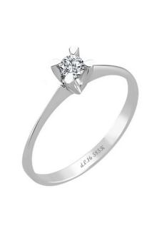 Cigold 14 Ayar Tektaş Pırlanta Yüzük OA-RNG-099