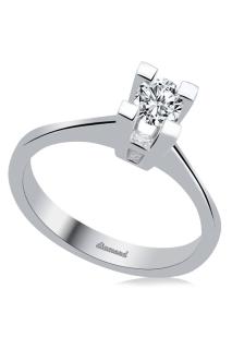 Cigold 14 Ayar Tektaş Pırlanta Yüzük OA-RNG0000130