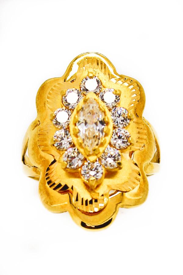 Cigold 22 Ayar Taşlı Yüzük OA-19K2YZK0781054894