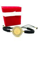 Cigold Taşlı İpli Çerçeve Çeyrek Altın Bileklik 28K2BLK0175009335