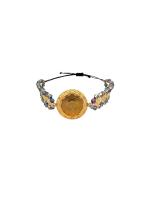Cigold Taşlı İpli Çerçeve Çeyrek Altın Bileklik OA-K1BLK0000009369
