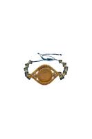 Cigold Taşlı İpli Çerçeve Çeyrek Altın Bileklik OA-K1BLK0000009372