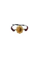 Cigold Taşlı İpli Çerçeve Çeyrek Altın Bileklik OA-K1BLK0000009374