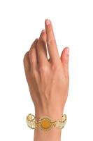 Cigold Taşlı İpli Çerçeve Çeyrek Altın Bileklik OA-K1BLK0000009381