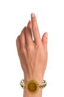Cigold Taşlı İpli Çerçeve Çeyrek Altın Bileklik OA-K1BLK0000009385