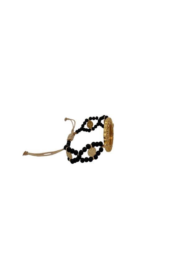Cigold Taşlı İpli Çerçeve Çeyrek Altın Bileklik OA-K1BLK0000009387