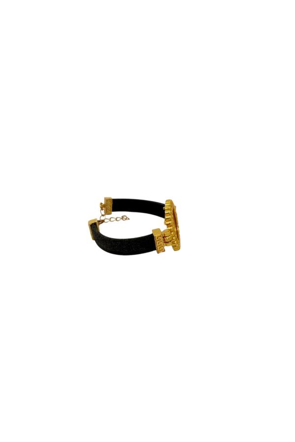 Cigold Taşlı İpli Çerçeve Çeyrek Altın Bileklik OA-K1BLK0000009390