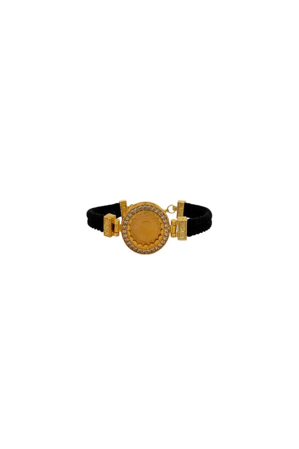 Cigold Taşlı İpli Çerçeve Çeyrek Altın Bileklik OA-K1BLK0000009391