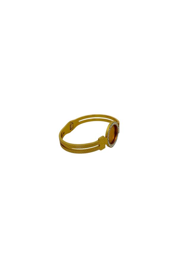 Cigold Taşlı İpli Çerçeve Çeyrek Altın Bileklik OA-K1BLK0000009396