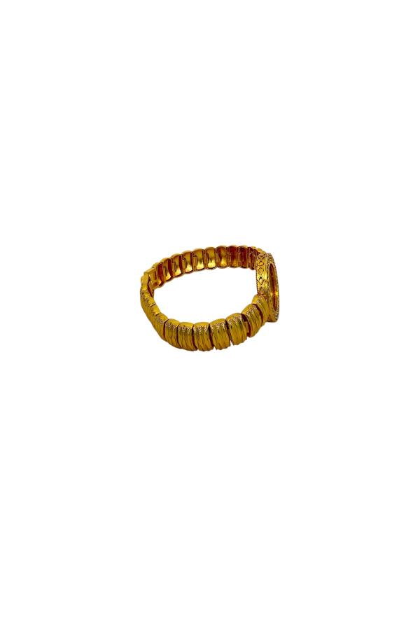 Cigold Taşlı İpli Çerçeve Çeyrek Altın Bileklik OA-K1BLK0000009399