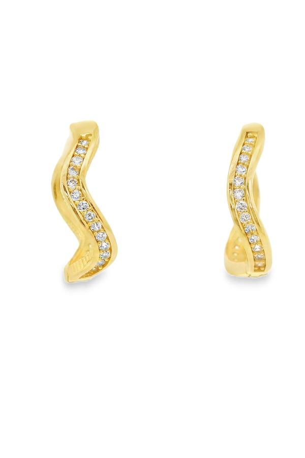 Cigold Taşlı Küpe 14 Ayar Altın 2.69 Gr OA-K2TB01039445