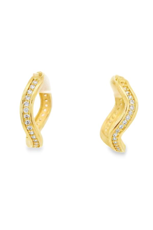 Cigold Taşlı Küpe 14 Ayar Altın 2.69 Gr OA-K2TB01039445