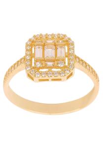 Cigold Taşlı Yüzük 14 Ayar Altın 2.33 Gr OA-C11501029187