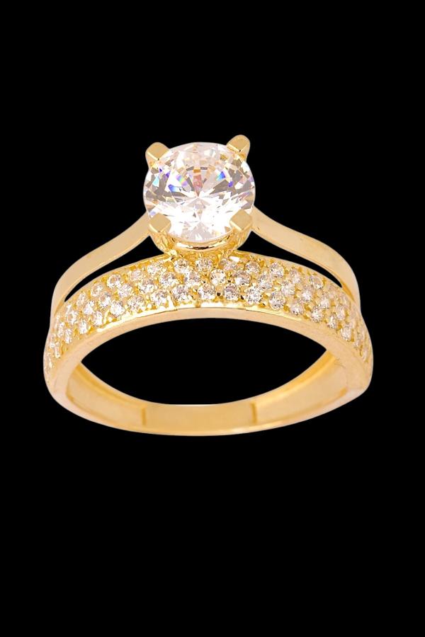 Cigold Taşlı Yüzük 14 Ayar Altın 2.64 Gr OA-C11501029160