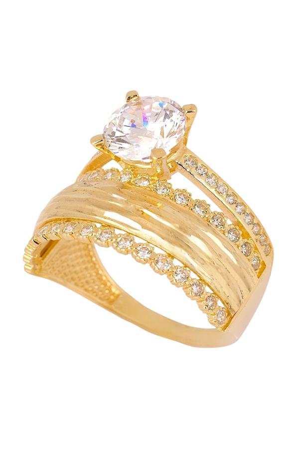 Cigold Taşlı Yüzük 14 Ayar Altın 4.75 Gr OA-C11801029158