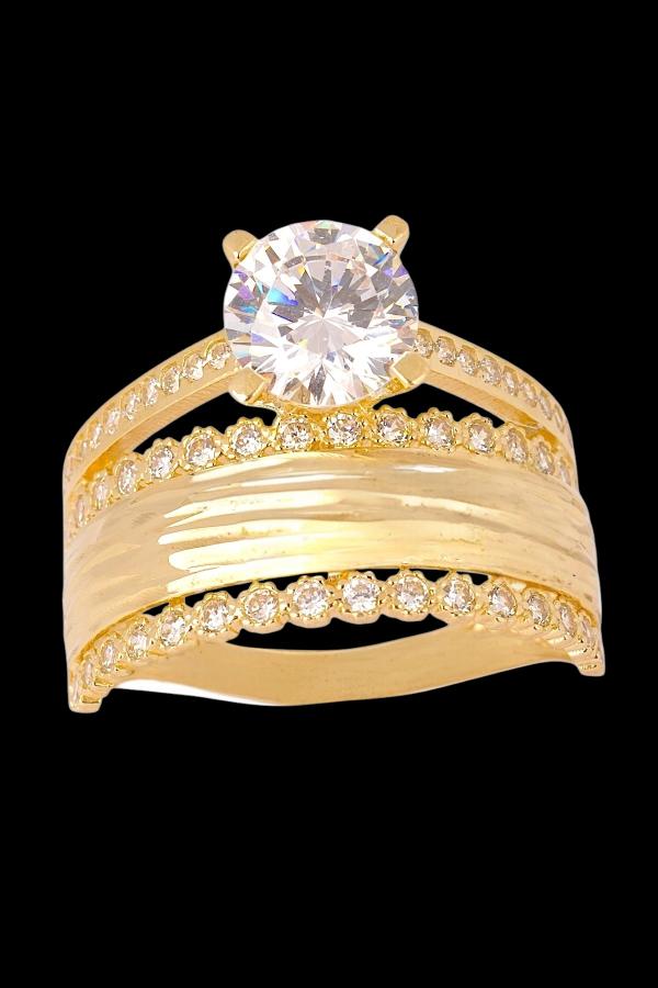Cigold Taşlı Yüzük 14 Ayar Altın 4.75 Gr OA-C11801029158