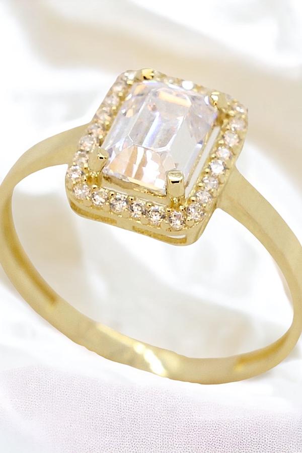 Cigold Taşlı Yüzük Baget 14 Ayar Altın 1,61 Gr OA-C11501028522