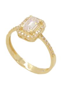 Cigold Taşlı Yüzük Baget 14 Ayar Altın 2,03 Gr OA-C11401028496