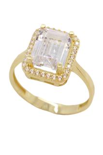 Cigold Taşlı Yüzük Baget 14 Ayar Altın 2,36 Gr OA-C11501028511