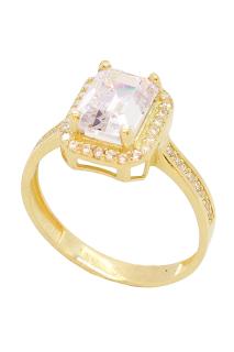 Cigold Taşlı Yüzük Baget 14 Ayar Altın 2,44 Gr OA-C11401028483