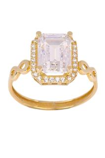 Cigold Taşlı Yüzük Baget 14 Ayar Altın 2,71 Gr OA-K21501028804