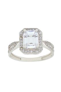 Cigold Taşlı Yüzük Baget Beyaz 14 Ayar Altın 2,69 Gr OA-K21601028252