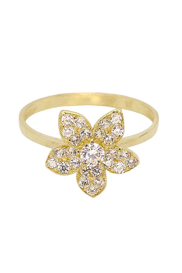 Cigold Taşlı Yüzük Papatya 14 Ayar Altın 1,74 Gr OA-K21701028433