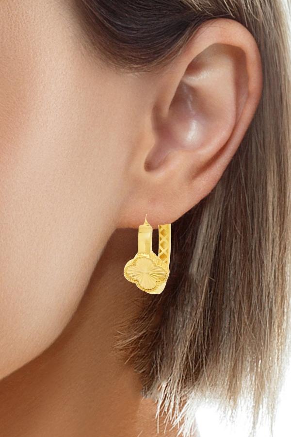 Cigold Taşsız Küpe 14 Ayar Altın 1.66 Gr OA-K2TB01029458