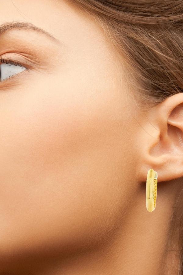 Cigold Taşsız Küpe 14 Ayar Altın 1.80 Gr OA-K2TB01029454