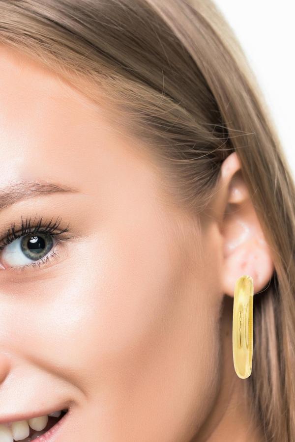 Cigold Taşsız Küpe 14 Ayar Altın 2.12 Gr OA-K2TB01029451