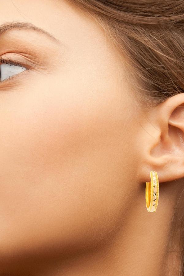 Cigold Taşsız Küpe 14 Ayar Altın 2.67 Gr OA-K2TB01029436