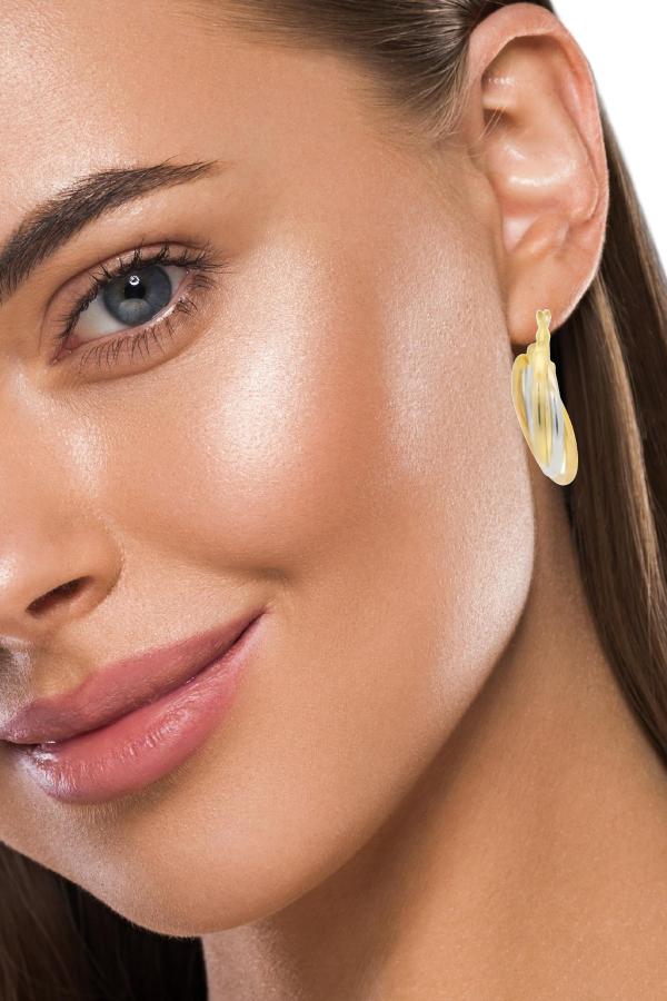 Cigold Taşsız Küpe 14 Ayar Altın 3.88 Gr OA-K1TB01069329
