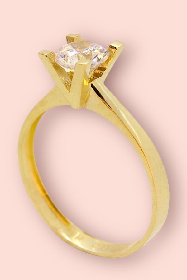 Cigold Tektaş Yüzük 14 Ayar Altın 1,57 Gr OA-C11501028663