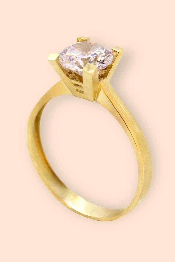 Cigold Tektaş Yüzük 14 Ayar Altın 1,67 Gr OA-C11601028672