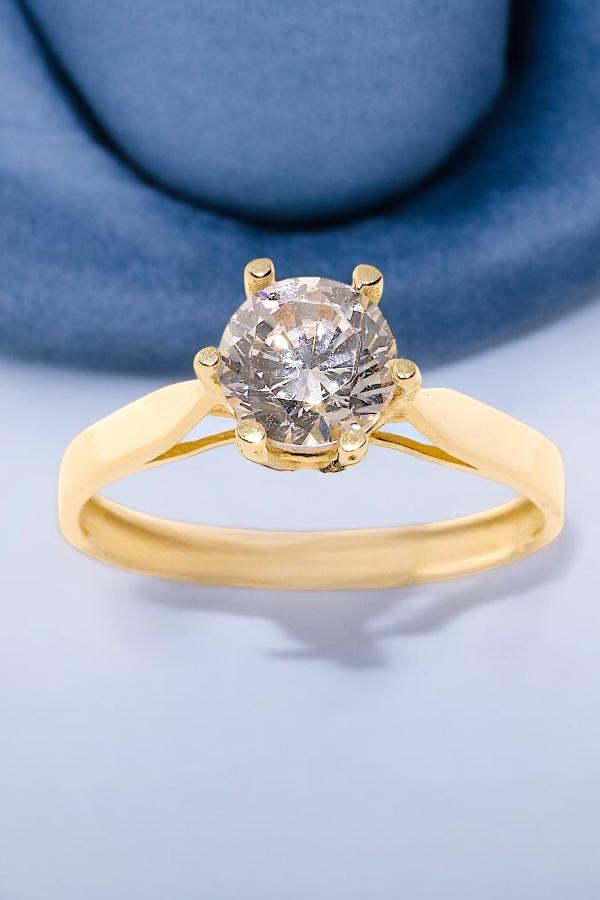 Cigold Tektaş Yüzük 14 Ayar Altın 1,98 Gr OA-K21501028837