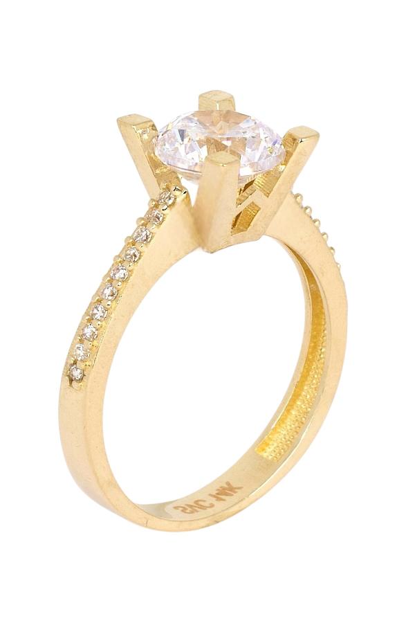 Cigold Tektaş Yüzük 14 Ayar Altın 2,71 Gr OA-K21101028870