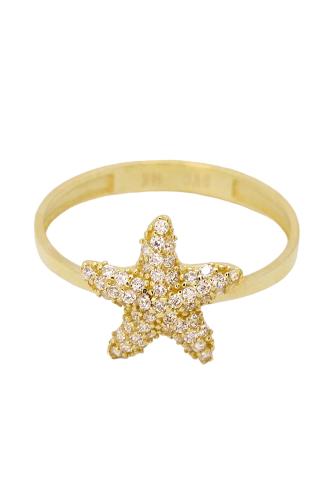 Cigold Taşlı Yüzük Deniz Yıldızı 14 Ayar Altın 1,50 Gr OA-K21701028429